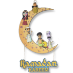 ⁦دلاية هلال رمضان كبير بأشكال وشخصيات رمضانية للديكور⁩ - الصورة ⁦2⁩