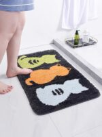 ⁦دواسة حمام وبانيو فيبر كثيف ناعم بأشكال قطط بألوان مختلفة مانعة للأنزلاق⁩ - الصورة ⁦2⁩