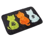 ⁦دواسة حمام وبانيو فيبر كثيف ناعم بأشكال قطط بألوان مختلفة مانعة للأنزلاق⁩ - الصورة ⁦3⁩