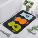 ⁦دواسة حمام وبانيو فيبر كثيف ناعم بأشكال قطط بألوان مختلفة مانعة للأنزلاق⁩ - الصورة ⁦8⁩