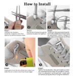 رباط حذاء مرن بقفل معدني لضمان عدم الفك للاحذية الرسمية والرياضية بالوان مختلفة - الصورة 4