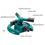 ⁦رشاش مياه للحدائق دوار بثلاث أزرع لسقي العشب والورود⁩ - الصورة ⁦6⁩