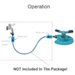 ⁦رشاش مياه للحدائق دوار بثلاث أزرع لسقي العشب والورود⁩ - الصورة ⁦10⁩
