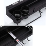 ⁦رف حائط منظم لادوات المطبخ كالتوابل والسكاكين بهوكات معدن غير قابل للصدأ⁩ - الصورة ⁦3⁩