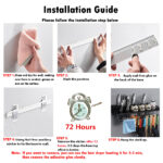 ⁦رف حائط منظم لادوات المطبخ كالتوابل والسكاكين بهوكات معدن غير قابل للصدأ⁩ - الصورة ⁦4⁩