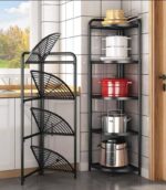 ⁦ركنة الحمام والمطبخ أربع أدوار معدن ستيل غير قابل للصدأ قابلة للطي⁩ - الصورة ⁦2⁩