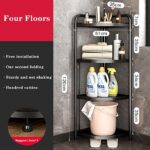 ⁦ركنة الحمام والمطبخ أربع أدوار معدن ستيل غير قابل للصدأ قابلة للطي⁩ - الصورة ⁦7⁩