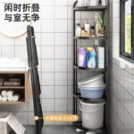 ⁦ركنة الحمام والمطبخ أربع أدوار معدن ستيل غير قابل للصدأ قابلة للطي⁩ - الصورة ⁦8⁩