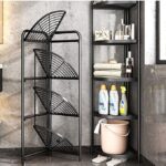 ⁦ركنة الحمام والمطبخ أربع أدوار معدن ستيل غير قابل للصدأ قابلة للطي⁩ - الصورة ⁦9⁩