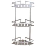 ⁦ركنة حمام استانليس ستيل 3 دور لتنظيم الشاور جل والشامبو بفتحات لتصريف المياه وهوكات تعليق⁩ - الصورة ⁦4⁩