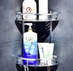 ⁦ركنة حمام استانليس ستيل 3 دور لتنظيم الشاور جل والشامبو بفتحات لتصريف المياه وهوكات تعليق⁩ - الصورة ⁦6⁩