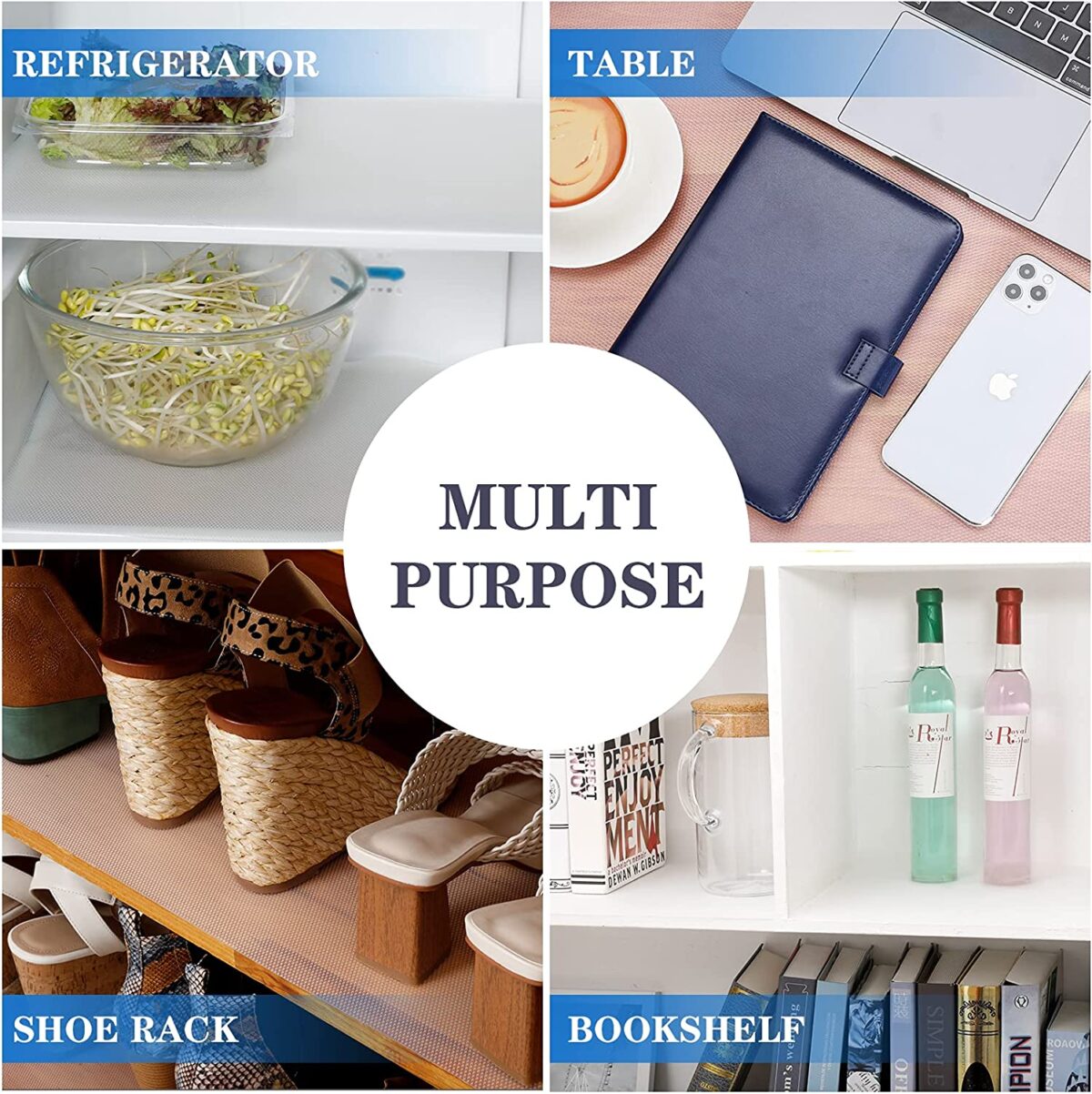 ⁦رول بطانة للادراج والارفف مانع للانزلاق قابل للقص والغسيل 5 متر⁩ - الصورة ⁦5⁩