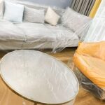 ⁦رول بلاستيك  1.50متر * العرض 20 متر بديل المشمع لاصق وتر بروف لتغطية الاثاث والمفروشات⁩ - الصورة ⁦13⁩