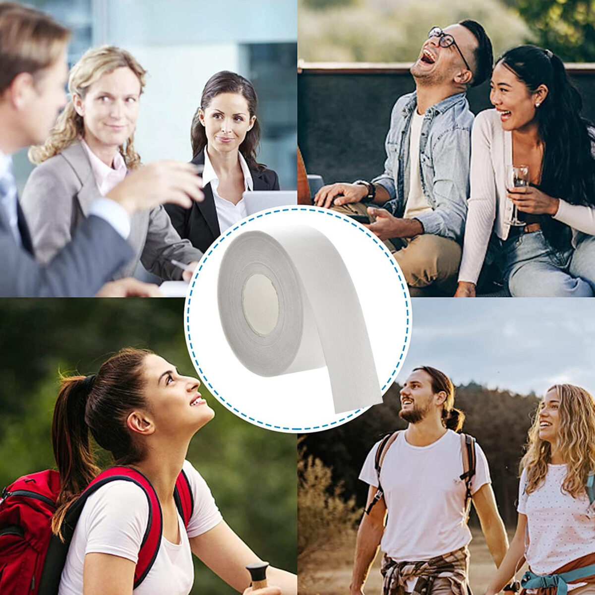 ⁦رول سويت بادز واقي من العرق والبقع والأتساخ قابل للقص للياقة القميص ومناطق الاندر ارم⁩ - الصورة ⁦5⁩