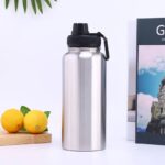 زجاجة استانليس ستيل 1 لتر لحفظ المشروبات دافئة لاطول وقت ممكن بغطاء محكم الغلق