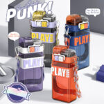 ⁦زجاجة اكس اوه للمياه والعصائر بطريقتين شرب مع حزام حمل كروس 520 ملي⁩ - الصورة ⁦11⁩