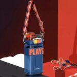 ⁦زجاجة اكس اوه للمياه والعصائر بطريقتين شرب مع حزام حمل كروس 520 ملي⁩ - الصورة ⁦17⁩