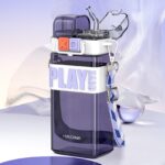 ⁦زجاجة اكس اوه للمياه والعصائر بطريقتين شرب مع حزام حمل كروس 520 ملي⁩ - الصورة ⁦4⁩