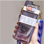 ⁦زجاجة اكس اوه للمياه والعصائر بطريقتين شرب مع حزام حمل كروس 520 ملي⁩ - الصورة ⁦7⁩