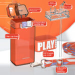 ⁦زجاجة اكس اوه للمياه والعصائر بطريقتين شرب مع حزام حمل كروس 520 ملي⁩ - الصورة ⁦8⁩