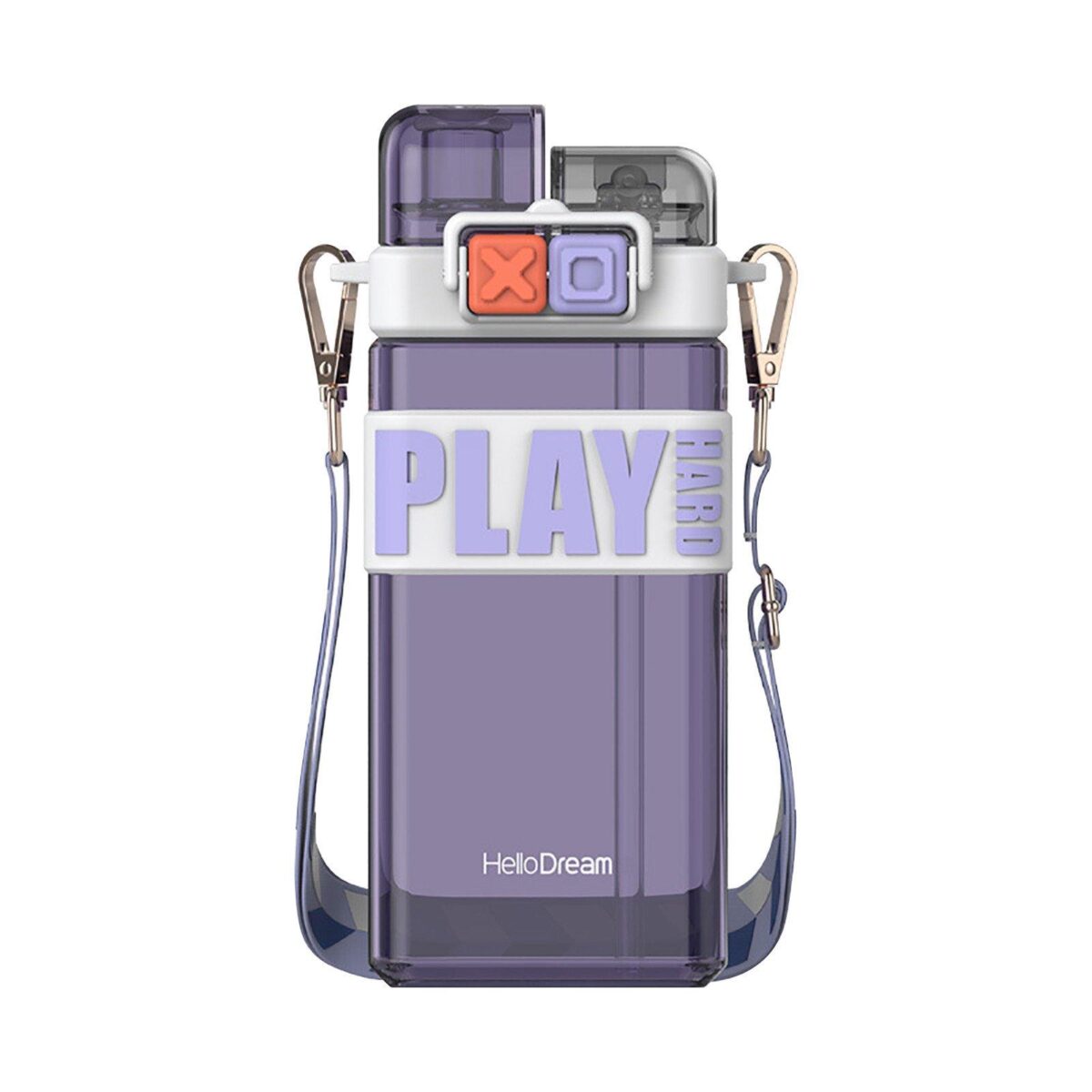 ⁦زجاجة اكس اوه للمياه والعصائر بطريقتين شرب مع حزام حمل كروس 520 ملي⁩ - الصورة ⁦9⁩