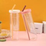 ⁦زجاجة ديتوكس بشاليموه لتقطيع الخضروات والفواكه منفصلة عن المياه لصحة افضل⁩ - الصورة ⁦3⁩