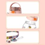 ⁦زمزمية مدرسية للاطفال بالعاب ثري دي وشاليموه لسهولة الشرب 1300 ملي بيد لسهولة الحمل⁩ - الصورة ⁦2⁩