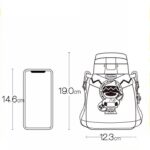 ⁦زمزمية مدرسية للاطفال بالعاب ثري دي وشاليموه لسهولة الشرب 1300 ملي بيد لسهولة الحمل⁩ - الصورة ⁦3⁩