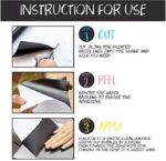 ⁦سبورة لوح اسود لاصق للدراسة والعمل والرسم مع 5 طباشير⁩ - الصورة ⁦4⁩