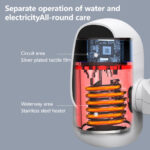 ⁦سخان مياه كهربائي سريع لحنفية الحمام والمطبخ بشاشة ديجيتال لعرض درجة الحرارة 3000 واط⁩ - الصورة ⁦5⁩