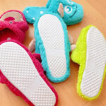 ⁦سليبر شلبي سلوفان فرو ناعم باللون المينت جرين لتدفئة رجل الأطفال والتغلب علي برد الشتاء بنعل مريح⁩ - الصورة ⁦4⁩