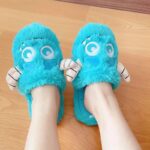 ⁦سليبر شلبي سلوفان فرو ناعم باللون المينت جرين لتدفئة رجل الأطفال والتغلب علي برد الشتاء بنعل مريح⁩ - الصورة ⁦6⁩