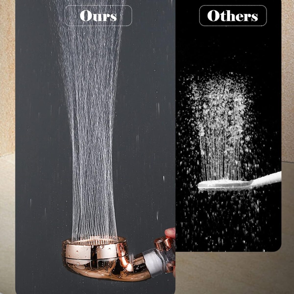 ⁦سماعة دش لزيادة ضغط المياه بفلتر لتنقية الشوائب و 3 انظمة رش يتم الاختيار بينهم حسب الرغبة وزرار للفتح والغلق⁩ - الصورة ⁦6⁩