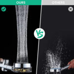 ⁦سماعة دش متحركة بمروحة لزيادة ضغط المياه وفلتر لازالة الشوائب قابل للتغير بزرار للفتح والغلق⁩ - الصورة ⁦6⁩