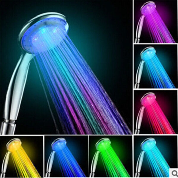 سماعة دش مضيئة ب 7 الوان مختلفة تتغير بتغير درجة حرارة المياه