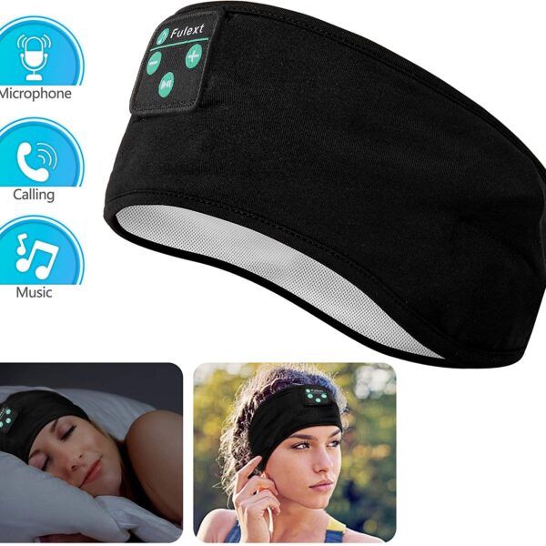 سماعة رأس بلوتوث وعراقة 2 في 1 لعمل المكالمات وسماع الموسيقي والاسترخاء اثناء النوم وممارسة الرياضة