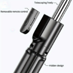 ⁦سيلفي ستيك وترايبود 2 في 1 بضوء قوي بديل للفلاش وريموت للتحكم والتصوير عن بعد قابل للطي والدوران للتحكم في الزاوية⁩ - الصورة ⁦8⁩