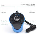 ⁦شاحن ثنائي للسيارة وأم بي ثري ببلوتوث وشاشة لعمل المكالمات والاستماع بالأغاني⁩ - الصورة ⁦12⁩