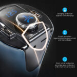 ⁦شاحن ثنائي للسيارة وأم بي ثري ببلوتوث وشاشة لعمل المكالمات والاستماع بالأغاني⁩ - الصورة ⁦3⁩