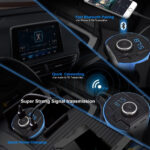 ⁦شاحن ثنائي للسيارة وأم بي ثري ببلوتوث وشاشة لعمل المكالمات والاستماع بالأغاني⁩ - الصورة ⁦4⁩