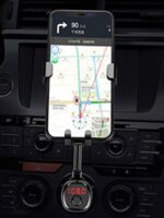 ⁦شاحن وحامل موبايل وأم بي ثري دوار بمنفذين يو اس بي للسيارة⁩ - الصورة ⁦9⁩