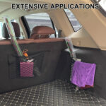 ⁦شبكة سيارة مطاطية لحمل وتنظيم الاشياء تثبت بسكوتش خلف الكرسي او في الشنطة⁩ - الصورة ⁦3⁩