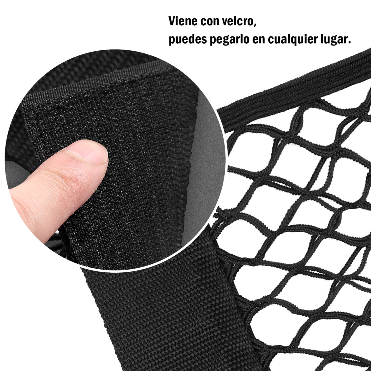 ⁦شبكة سيارة مطاطية لحمل وتنظيم الاشياء تثبت بسكوتش خلف الكرسي او في الشنطة⁩ - الصورة ⁦8⁩