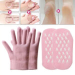 ⁦طقم شراب وجوانتي جل لعلاج تشققات وخشونة وجفاف القدم واليد بزيوت وفيتامينات للتغذية والتنعيم⁩ - الصورة ⁦5⁩