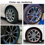 ⁦شريط تزين وحماية جنط السيارات ذاتي اللصق⁩ - الصورة ⁦2⁩