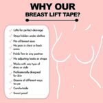 ⁦شريط لاصق غير مرئي لرفع الثدي وتربروف بدون الحاجه لارتداء حمالات⁩ - الصورة ⁦9⁩