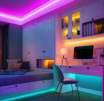 شريط ليد متعدد الالوان مع ريموت كنترول مقاوم للماء 5 متر