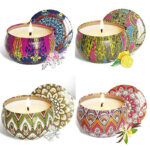 ⁦شمع معطر في علب صاج بأشكال مختلفة مبهجة⁩ - الصورة ⁦5⁩