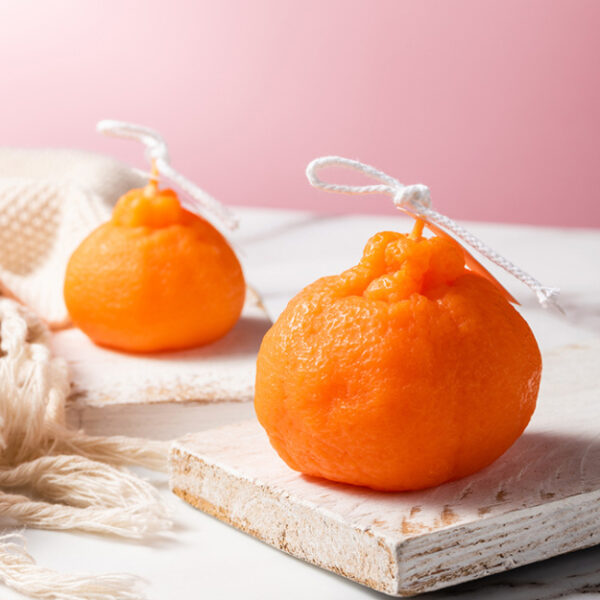 شمعة برتقالة معطرة للزينة وإضافة أجواء رومانسية