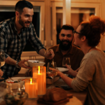 ⁦شمعة ليد مضيئة بدون لهب لتجديد ديكور المنزل من الزجاج⁩ - الصورة ⁦2⁩